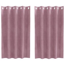 Berkfield Home Blackout Curtains with Eyelets 2 pcs Dark Pink Velvet - thumbnail 2