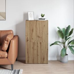 Berkfield Home Office Cabinet Artisan oak 60 x 32 x 115 cm Engineered wood - thumbnail 4