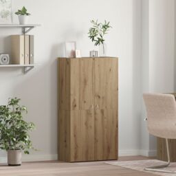 Berkfield Home Office Cabinet Artisan oak 60 x 32 x 115 cm Engineered wood - thumbnail 1