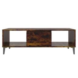 Berkfield Home Coffee Table Smoked Oak 103.5x60x35 cm Engineered Wood in Brown - thumbnail 5