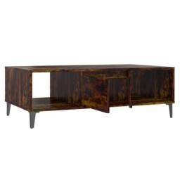 Berkfield Home Coffee Table Smoked Oak 103.5x60x35 cm Engineered Wood in Brown - thumbnail 8