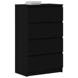 Berkfield Home Sideboard Black Oak 60x35x98.5 cm Engineered Wood - thumbnail 3