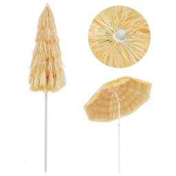 Berkfield Home Beach Umbrella Natural 180 cm Hawaii Style - thumbnail 3