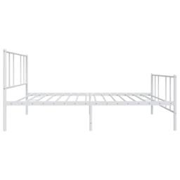 Berkfield Home Metal Bed Frame with Headboard & Footboard White 100x190 cm - thumbnail 7