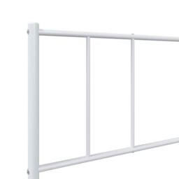 Berkfield Home Metal Bed Frame with Headboard & Footboard White 100x190 cm - thumbnail 9