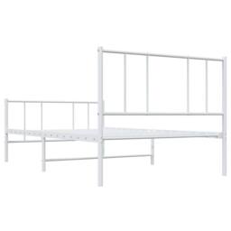 Berkfield Home Metal Bed Frame with Headboard & Footboard White 100x190 cm - thumbnail 8