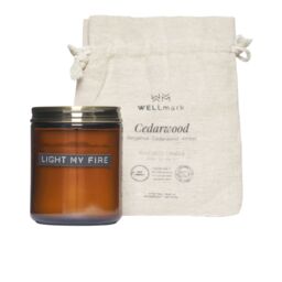 Wellmark Cedarwood Scented Candle in Light Grey - Size: Medium - thumbnail 1