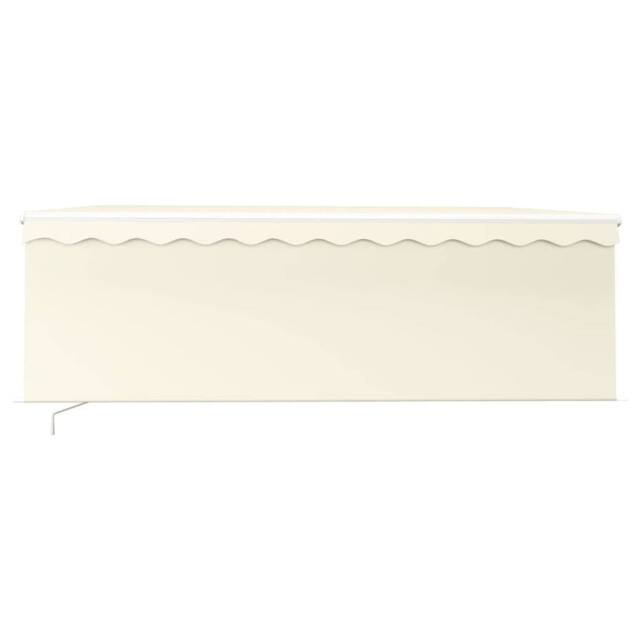 Berkfield Home Manual Retractable Awning with Blind 4x3m Cream in Beige - image 1