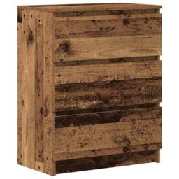 Berkfield Home Sideboard Old Wood 60x35x76 cm Engineered Wood in Brown - Size: 60 x 35 x 76 cm - thumbnail 3