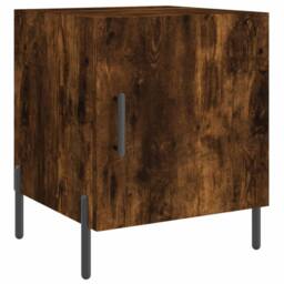 Berkfield Home Modern Bedside Cabinets 2 pcs Smoked Oak 40x40x50 cm Engineered Wood in Brown - Size: 40 x 40 x 50 cm - thumbnail 5