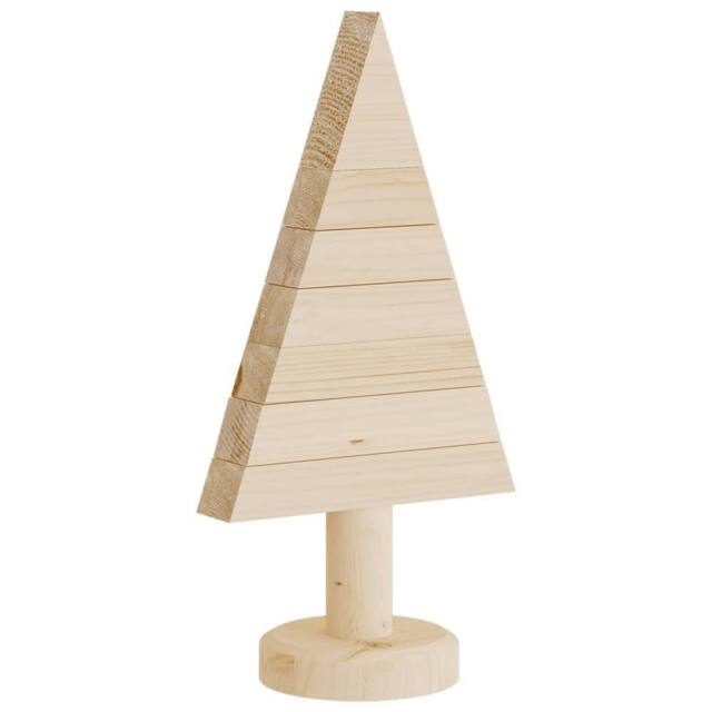 Berkfield Home Beautiful Wooden Christmas Trees for Decoration 2 pcs 30 cm Solid in Natural - image 1