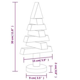 Berkfield Home Beautiful Wooden Christmas Trees for Decoration 2 pcs 30 cm Solid in Natural - thumbnail 9