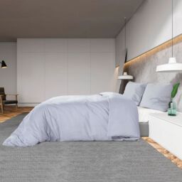 Berkfield Home Duvet Cover Set Grey 135x200 cm Light-weight Microfiber - thumbnail 4