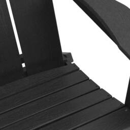 Berkfield Home Foldable Adirondack Chairs 2 pcs Black 74.5x80.5x90 cm HDPE - thumbnail 9