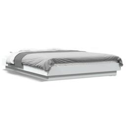 Berkfield Home Durable Bed Frame with LED Lights without Mattress White 140x190cm - Size: 140x190 cm - thumbnail 3