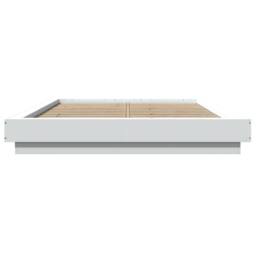 Berkfield Home Durable Bed Frame with LED Lights without Mattress White 140x190cm - Size: 140x190 cm - thumbnail 5