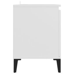 Berkfield Home TV Cabinet with Metal Legs White 103.5x35x50 cm - thumbnail 6