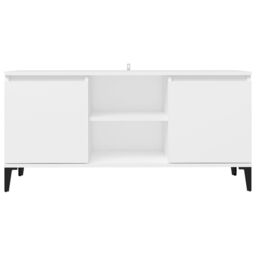 Berkfield Home TV Cabinet with Metal Legs White 103.5x35x50 cm - thumbnail 5
