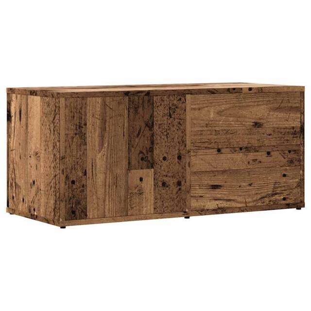 Berkfield Home TV Cabinet Old Wood 80x34x35.5 cm Engineered Wood in Brown - image 1