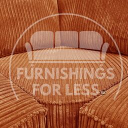 Furnishings For Less UK Bishop U Shaped Soft Fabric Jumbo Cord Detachable 5 Seater Large Sofa in Orange - thumbnail 2