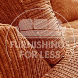 Furnishings For Less UK Bishop U Shaped Soft Fabric Jumbo Cord Detachable 5 Seater Large Sofa in Orange - thumbnail 3