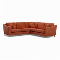 The Great Sofa Company Jackson Large Chenille Corner Sofa in Terracotta - thumbnail 2