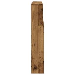 Berkfield Home Headboard Cabinet Old Wood 120x19x103.5 cm Engineered Wood in Brown - thumbnail 5