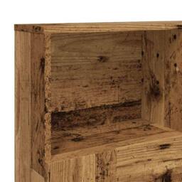 Berkfield Home Headboard Cabinet Old Wood 120x19x103.5 cm Engineered Wood in Brown - thumbnail 7
