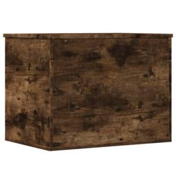 Berkfield Home Storage Box Smoked Oak 60x42x46 cm Engineered Wood in Brown - Size: 60 x 42 x 46 cm - thumbnail 1