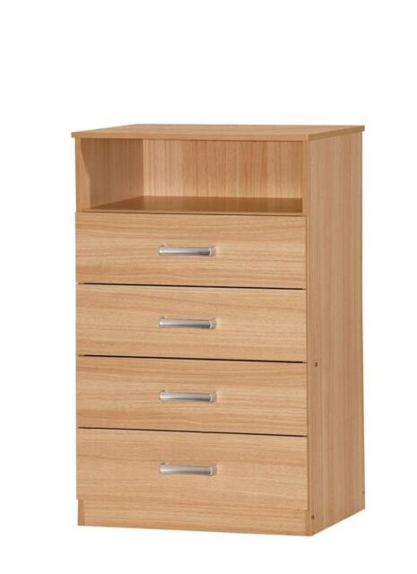 Comfy Living Ltd Stylish Oak Effect Chest Of Drawers in Light Oak