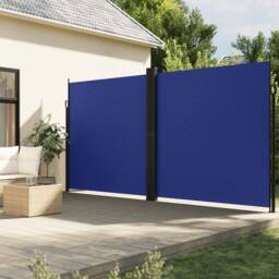 Berkfield Home Retractable Side Awning Blue 220x1000 cm - thumbnail 2