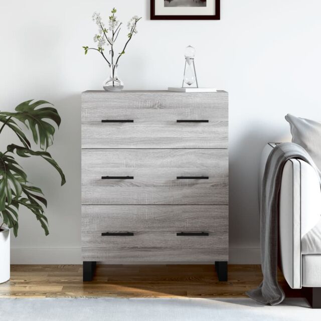 Berkfield Home Sideboard Grey Sonoma 69.5x34x90 cm Engineered Wood - image 1