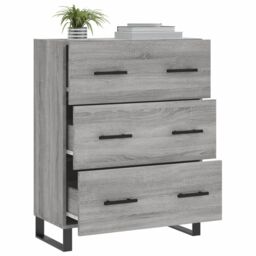 Berkfield Home Sideboard Grey Sonoma 69.5x34x90 cm Engineered Wood - thumbnail 4