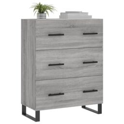 Berkfield Home Sideboard Grey Sonoma 69.5x34x90 cm Engineered Wood - thumbnail 3