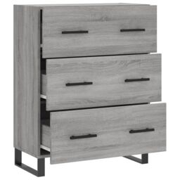 Berkfield Home Sideboard Grey Sonoma 69.5x34x90 cm Engineered Wood - thumbnail 6