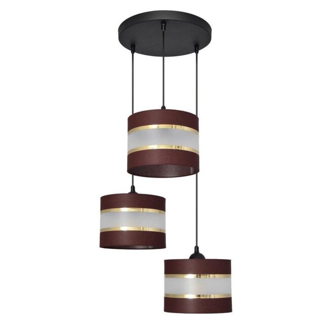 Netlighting Helen Cluster Pendant Ceiling Light Brown Gold Black 35cm