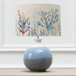 Voyage Maison Neso Table Lamp With Coral Eva Lampshade in Blue