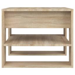 Berkfield Home Coffee Table Sonoma Oak 55.5x55x45 cm Engineered Wood in Brown - thumbnail 4