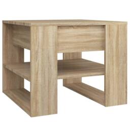 Berkfield Home Coffee Table Sonoma Oak 55.5x55x45 cm Engineered Wood in Brown - thumbnail 2