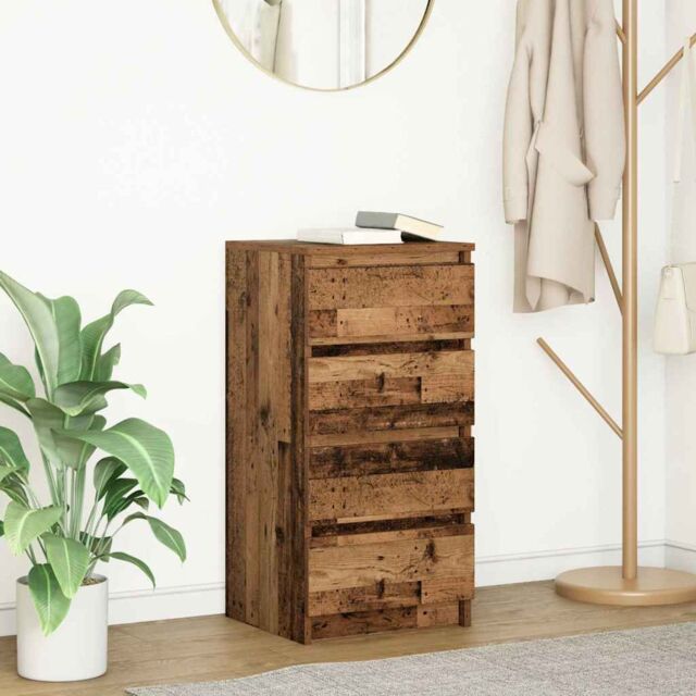 Berkfield Home Sideboard Old Wood 37.5x35x76 cm Engineered Wood in Brown - image 1