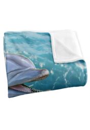 JQ Licensing Jlo Dolphins Jumping Silky Touch Super Soft Throw Blanket 152 X 127 cm in White - thumbnail 3