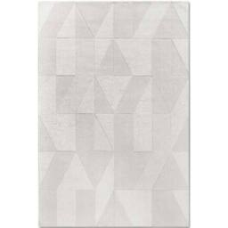 THE RUGS Villeroy & Boch 1906 Wool Rug Ursule Handwoven High Low Pile in White - Size: 160 cm x 230 cm