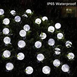 SPETLEK Clear white 6.5m SOLAR POWERED RETRO BULB STRING LIGHTS in Cool White - thumbnail 5
