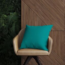 Warren Reed - Designer Teal Blue Outdoor Cushion - Size: 60 cm x 60 cm - thumbnail 2