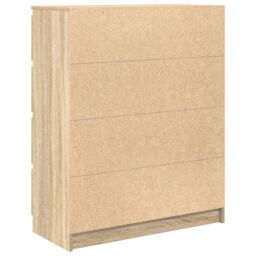 Berkfield Home Sideboard Sonoma Oak 80x35x99 cm Engineered Wood in Brown - Size: 80 x 35 x 99 cm - thumbnail 8
