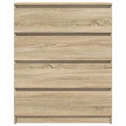Berkfield Home Sideboard Sonoma Oak 80x35x99 cm Engineered Wood in Brown - Size: 80 x 35 x 99 cm - thumbnail 6
