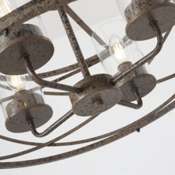 Garwarm 4 - Light Dimmable Farmhouse Unique Design Adjustable Chandelier in Bronze - thumbnail 6