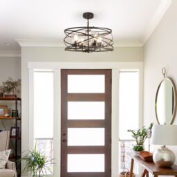Garwarm 4 - Light Dimmable Farmhouse Unique Design Adjustable Chandelier in Bronze - thumbnail 4