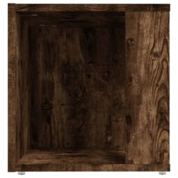 Berkfield Home Side Table Smoked Oak 33x33x34.5 cm Engineered Wood in Brown - thumbnail 6
