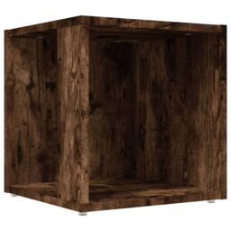 Berkfield Home Side Table Smoked Oak 33x33x34.5 cm Engineered Wood in Brown - thumbnail 2